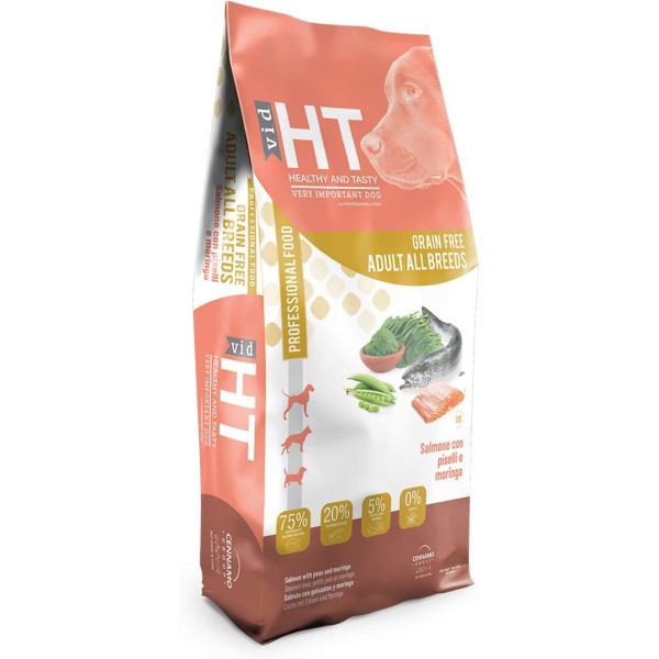 Cennamo HT (Ашти) VID Adult All Breeds Grain Free Salmon with Peas & Moringa - Сухой беззерновой корм для собак с лососем, горохом и морингой 12 кг