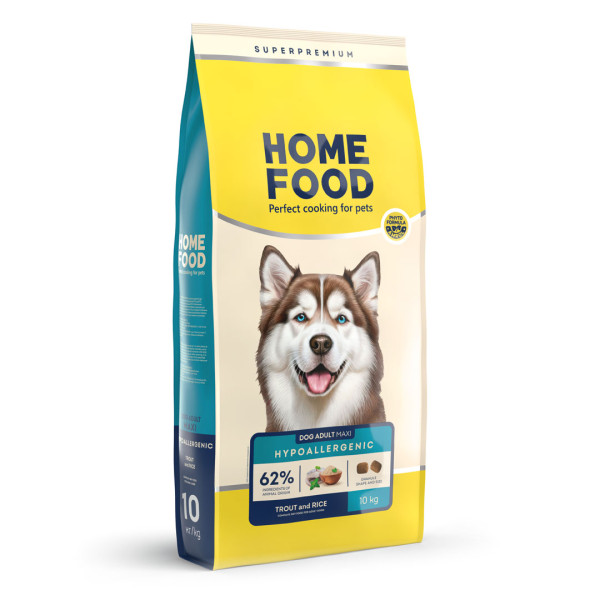 Home Food (Хоум Фуд) Dog Adult Maxi Hypoallergenic Trout & Rice - Cухий гіпоалергенний корм для дорослих собак великих порід з м\'ясом форелі та рисом 10 кг