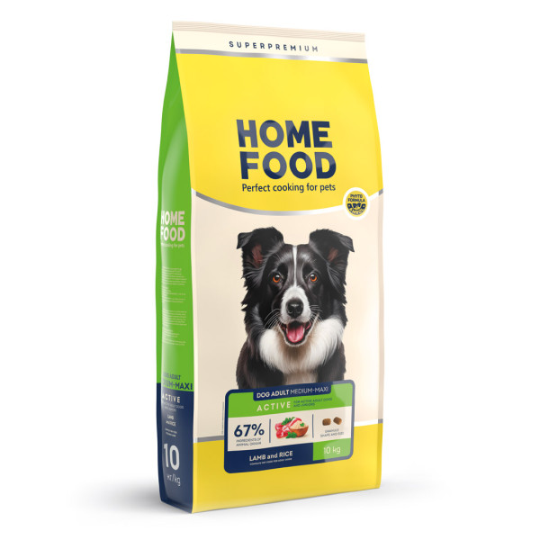 Home Food (Хоум Фуд) Active Dog Medium & Maxi Lamb&Rice - Сухий корм для активних собак середніх та великих порід ягня рис 10 кг
