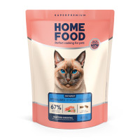 Home Food (Хоум Фуд) Cat Adult for Sterilised Hypoallergenic Seafood Coctail - Сухой гипоалергенный корм для стерилизованных котов морской коктейль 400 г