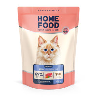 Home Food (Хоум Фуд) Cat Adult for Sterilised Sensitive Degestion Lamb&Salmon - Сухой корм для стерилизованных котов с чувствительным пищеварением ягненок и лосось 400 г