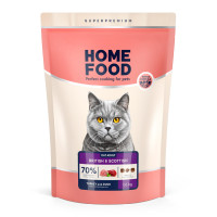 Home Food (Хоум Фуд) For Adult Cats of British and Scottish Breeds Turkey & Duck - Сухий корм для Британських та Шотландських порід Індичка та Качка 1.6 кг