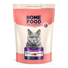 Home Food (Хоум Фуд) For Adult Cats of British and Scottish Breeds Turkey & Duck - Сухий корм для Британських та Шотландських порід Індичка та Качка 1.6 кг