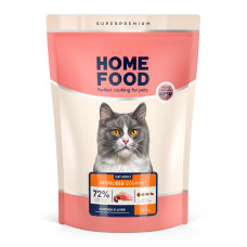 Home Food (Хоум Фуд) Cat Adult for Sterilised Gourmet Chicken&Liver - Сухий корм для стерилізованих та вибагливих котів курка та лівер 1.6 кг