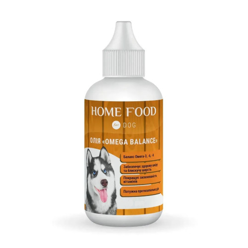 Home Food (Хоум Фуд) Dog Omega Balance - Добавка для собак пожилого возраста фитомин с балансом Омега -3, -6, -9, 480 мл