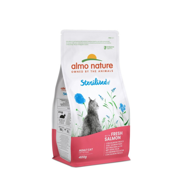 Almo Nature (Алмо Натюр) Holistic Fresh Meat Cat Sterilised With Salmon - Сухой корм для стерилизованных кошек со свежим лососем 400 г