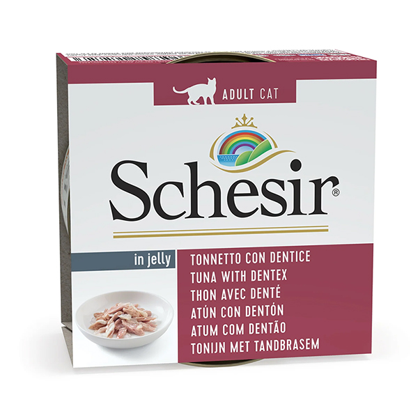 Schesir (Шезир) Cat Tuna&Dentex in Jelly - Влажный корм для кошек с тунцем и зубаном в желе 85 г
