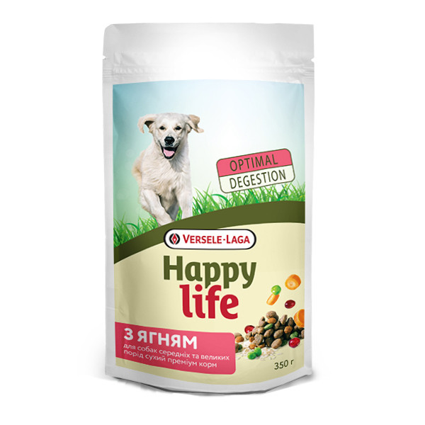 Happy Life (Хеппи Лайф) Adult Medium&Large Breed Lamb - Сухой корм для собак с ягненком 350 г