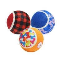 Misoko (Мисоко) Dog Toy Multicoloured Tennis Balls - Игрушка для собак разноцветные теннисные мячи 3 шт. 10 см