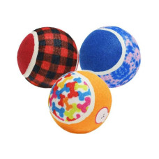 Misoko (Мисоко) Dog Toy Multicoloured Tennis Balls - Игрушка для собак разноцветные теннисные мячи 3 шт. 10 см