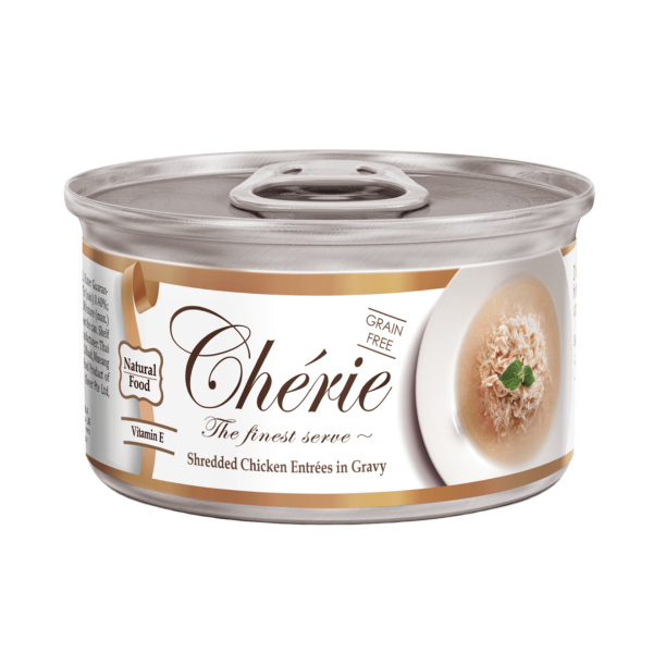 Cherie (Чери) Cat Grain Free Chicken All Life Stages - Влажный беззерновой корм для котов всех возрастов кусочки в соусе с мясом курицы 80 г