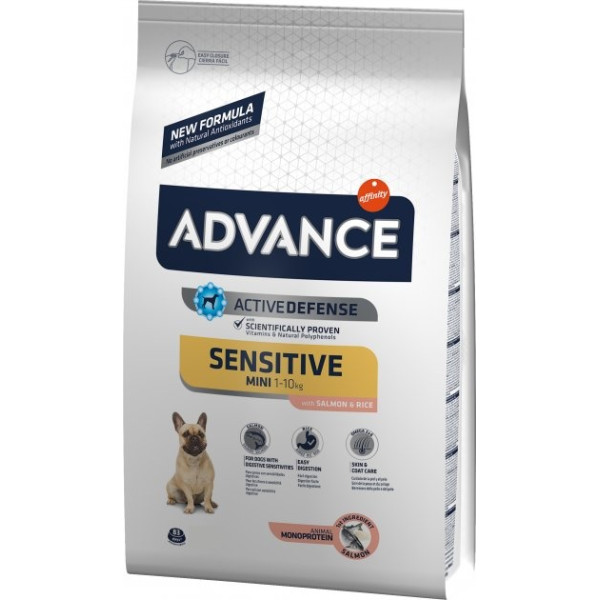 Advance Dog Mini Sensitive Salmon & Rice - Сухой корм для собак мелких пород с лососем и рисом 7 кг