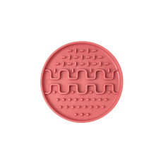 Fiboo (Фибу) Lollipop Mini - Коврик для слизывания лакомств и еды розовая 13х13 см