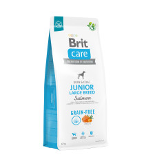 Brit Care (Бріт Кеа) Junior Large Breed Salmon - Сухий беззерновий корм для цуценят та юніорів великих порід з лососем 12 кг