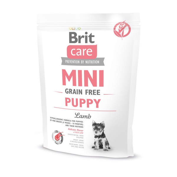 Brit Care (Бріт Кеа) Mini Grain Free Puppy Lamb - Сухий беззерновий корм для цуценят міні порід з ягням 0.4 кг