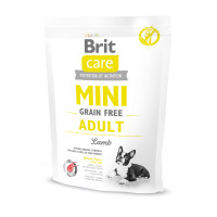 Brit Care (Бріт Кеа) Mini Grain Free Adult Lamb - Сухий беззерновий корм для собак міні порід з ягням 0.4 кг