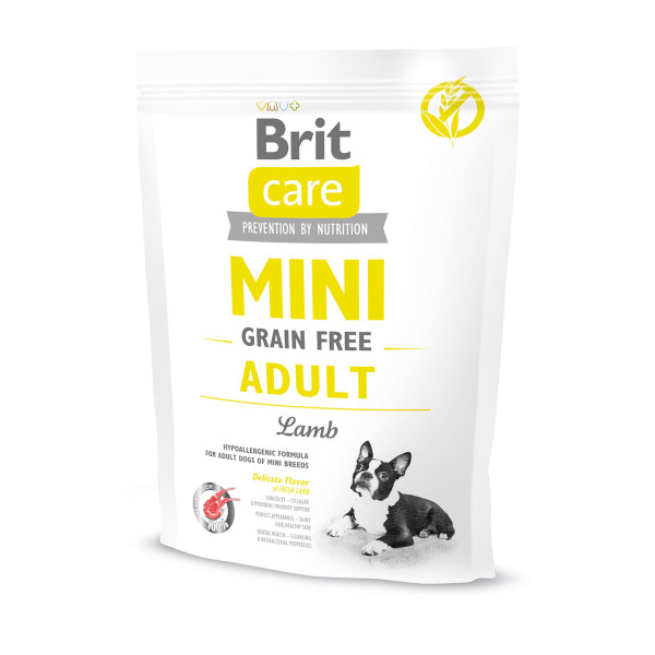 Brit Care (Бріт Кеа) Mini Grain Free Adult Lamb - Сухий беззерновий корм для собак міні порід з ягням 0.4 кг