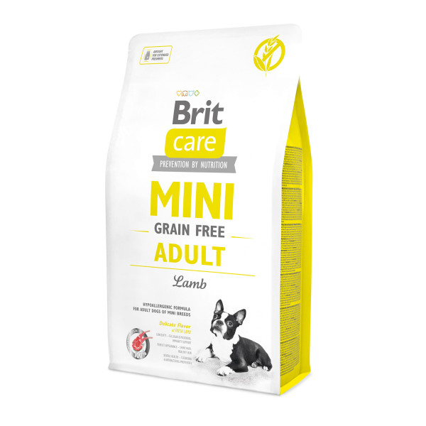 Brit Care (Бріт Кеа) Mini Grain Free Adult Lamb - Сухий беззерновий корм для собак міні порід з ягням 2 кг