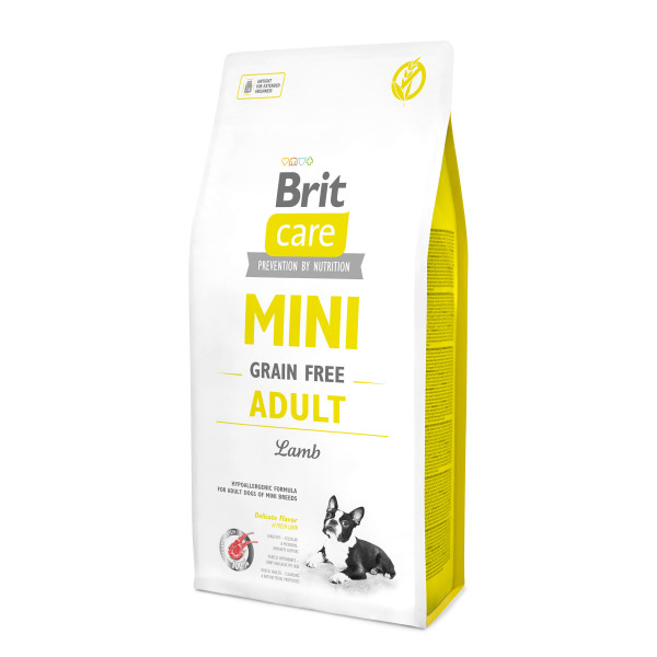 Brit Care (Бріт Кеа) Mini Grain Free Adult Lamb - Сухий беззерновий корм для собак міні порід з ягням 7 кг