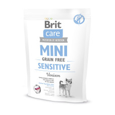 Brit Care (Бріт Кеа) Grain Free Mini Sensitive Venison - Сухий беззерновий корм для собак дрібних порід з чутливим травленням з олениною 0.4 кг