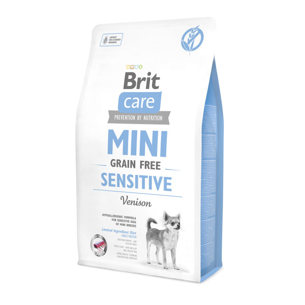 Brit Care (Брит Кеа) Grain Free Mini Sensitive Venison - Сухой беззерновой корм для собак мелких пород с чуствительным пищеварением с олениной 2 кг
