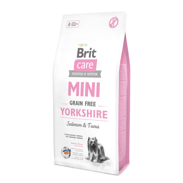Brit Care (Бріт Кеа) Mini Grain Free Yorkshire - Сухий беззерновий корм для йоркширських тер`єрів з лососем та тунцем 7 кг