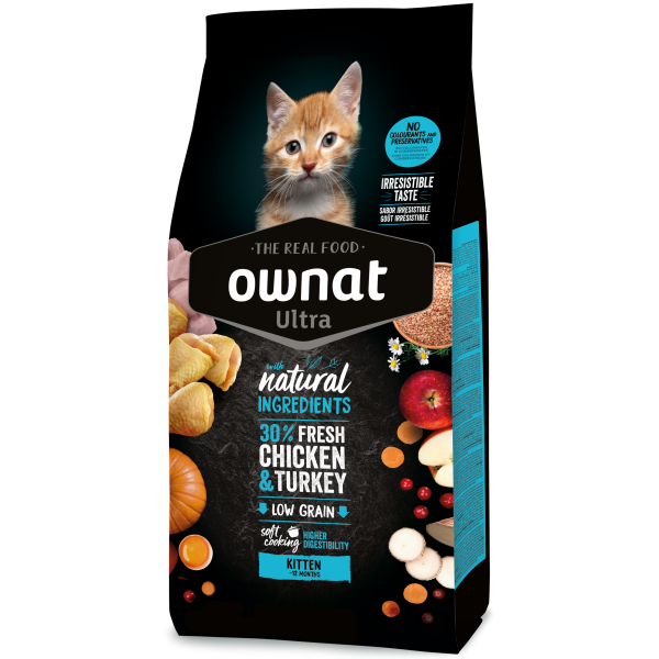 Ownat Ultra (Овнат Ультра) Cat Kitten Chicken & Turkey - Сухой корм для котят с курицей и индейкой 0,4 кг
