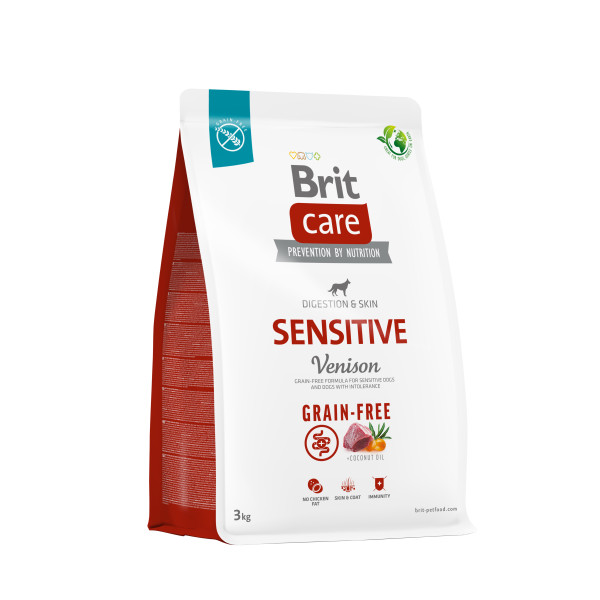 Brit Care (Бріт Кеа) Adult Sensitive Venison - Сухий корм для собак з чутливим травленням з олениною 3 кг