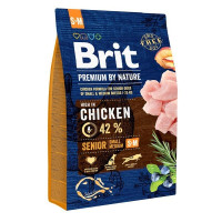 Brit Premium (Бріт Преміум) Senior S+M - Сухий корм для літніх собак дрібних та середніх порід з куркою 3 кг