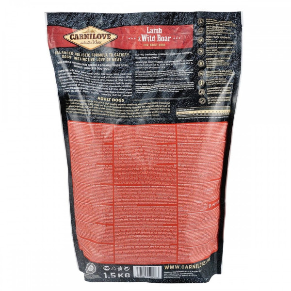Carnilove (Карнилав) Adult Lamb & WildBoar - Сухой корм для собак всех пород с ягненком и диким кабаном 1.5 кг