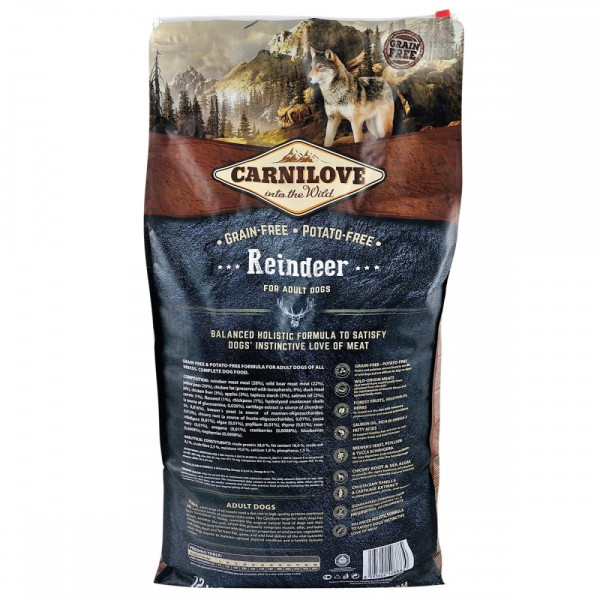 Carnilove (Карнилав) Adult Raindeer - Cухой корм для собак всех пород с мясом северного оленя 12 кг