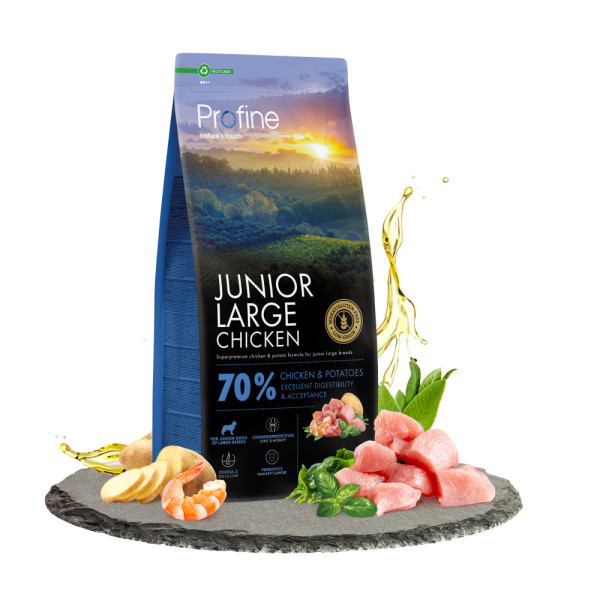 Profine (Профайн) Junior Large Breed With Chicken - Сухой корм для щенков и юниоров больших пород с курицей и картофелем 12 кг