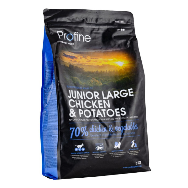 Profine (Профайн) Junior Large Breed With Chicken - Сухой корм для щенков и юниоров больших пород с курицей и картофелем 3 кг