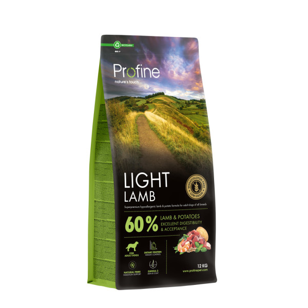 Profine (Профайн) Light Lamb - Сухой корм для собак с избыточным весом с ягнтиной и картофелем 12 кг