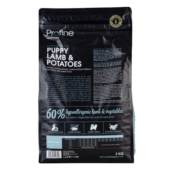 Profine (Профайн) Puppy All Breed With Lamb - Сухой корм для щенков и юниоров всех пород с ягнятиной и картофелем 3 кг