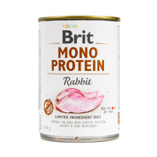 Brit Mono Protein Rabbit - Консерви для собак усіх порід із кроликом 0.4 кг