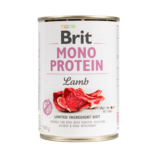 Brit Mono Protein Lamb - Консерви для собак усіх порід з ягням 0.4 кг