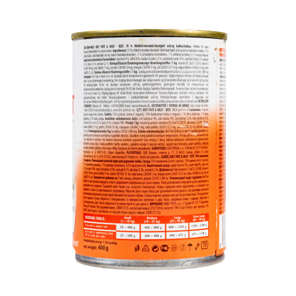 Brit Pate & Meat Beef/Turkey - Консервы для собак всех пород с говядиной и индейкой 0.4 кг