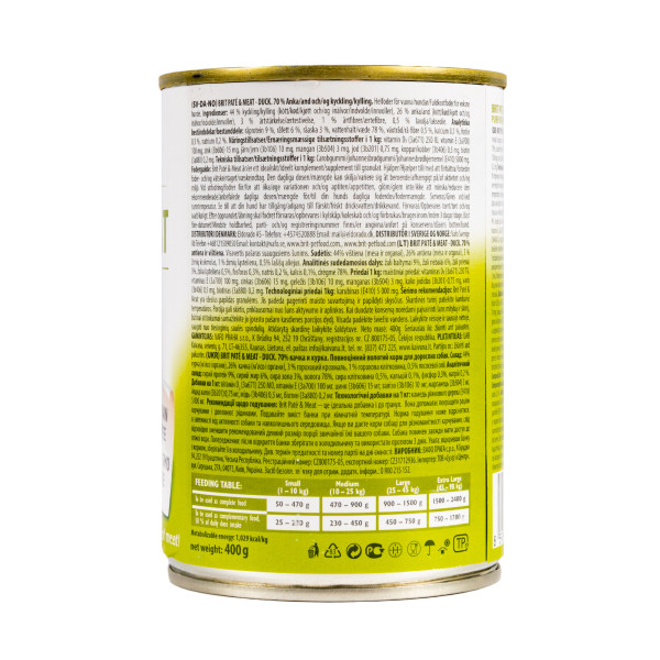 Brit Pate & Meat Duck/Chicken - Консервы для собак всех пород с уткой и курицей 0.4 кг