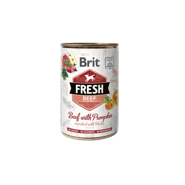 Brit (Брит) Fresh Beef/Pumpkin - Влажный корм для собак, с говядиной и тыквой 400 г