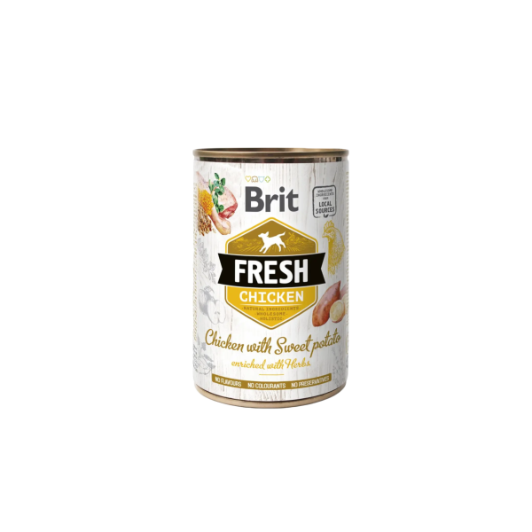 Brit (Брит) Fresh Chicken/Sweet Potato - Влажный корм для собак, с курицей и бататом 400 г