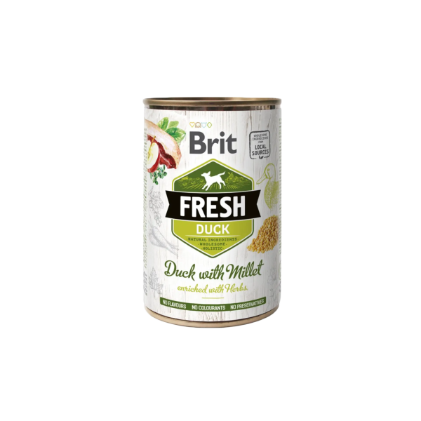 Brit (Брит) Fresh Duck/Millet - Влажный корм для собак, с уткой и пшеном 400 г