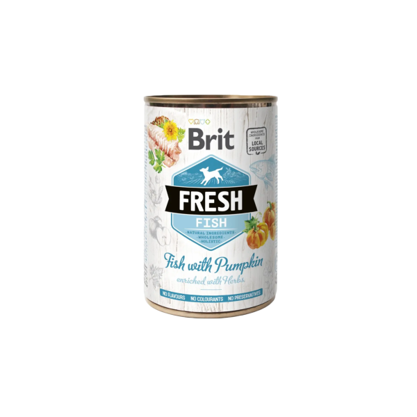 Brit (Брит) Fresh Fish/Pumpkin - Влажный корм для собак, с рыбой и тыквой 400 г
