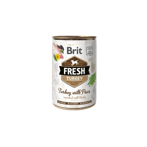 Brit (Брит) Fresh Turkey/Peas - Влажный корм для собак, с индейкой и горошком 400 г