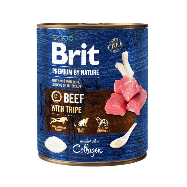Brit Premium by Nature Beef with Tripe - Консерви для собак з яловичиною та рубцем 0.8 кг