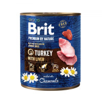 Brit Premium by Nature Junior Dogs Turkey & Liver - Консервы для щенков и молодых собак с индюшачьей печенью 0.8 кг
