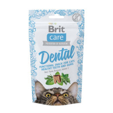 Brit (Бріт) Care Dental - Функціональні ласощі з індичкою для котів для здоров'я зубів та ясен, 50г