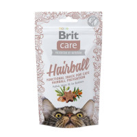 Brit (Брит) Care Hairball - Функциональное лакомство с уткой для кошек для выведения шерсти, 50г