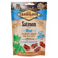 Carnilove (Карнилав) Cat Crunchy Snack Salmon with Mint - Лакомства с лососем и мятой для здоровья зубов и десен для кошек 0.05 кг