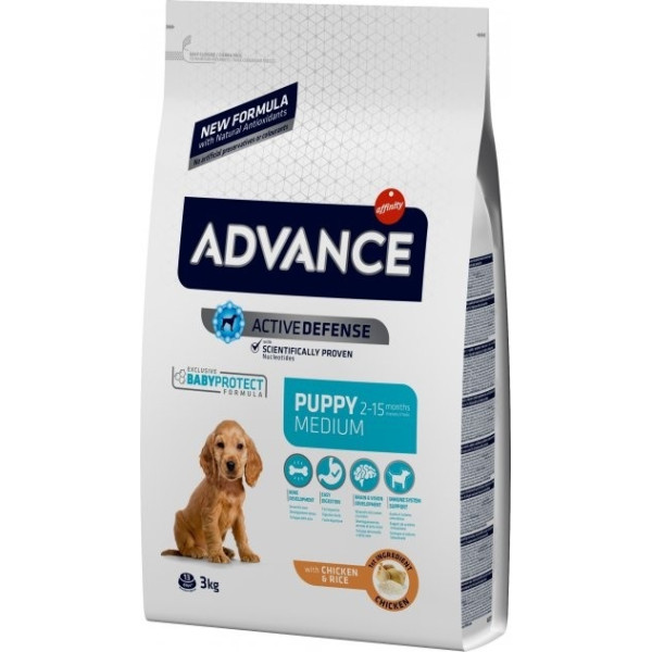 Advance Dog Medium Puppy Chicken & Rice - Сухой корм для щенков средних пород c курицей и рисом 3 кг
